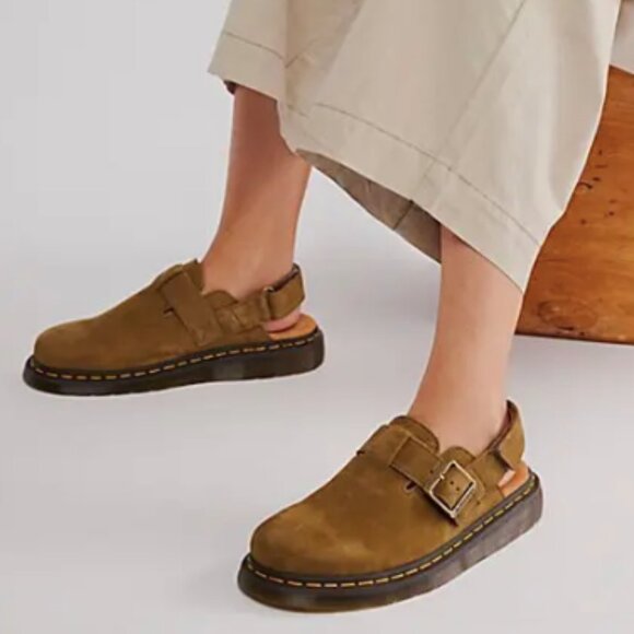 Dr Martins Slingback Suede Tan Clogs/ Mules US W9/M8 - Picture 11 of 12